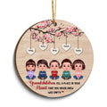 Grandkids Under Blossom Tree Christmas Gifts Personalized Wooden Ornament